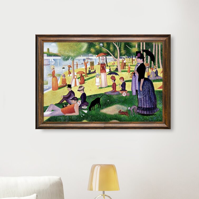 Sunday Afternoon On The Island Of La Grande Jatte Framed On Canvas by Georges Seurat Painting